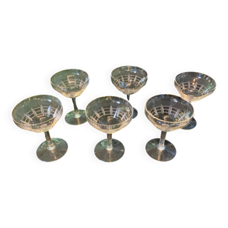 Vintage crystal champagne glass