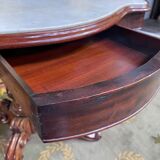 Pedestal table Louis Philippe violin walnut and marble