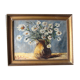 Painting - bouquet of daisies on a blue background