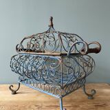 Decorative wrought iron basket