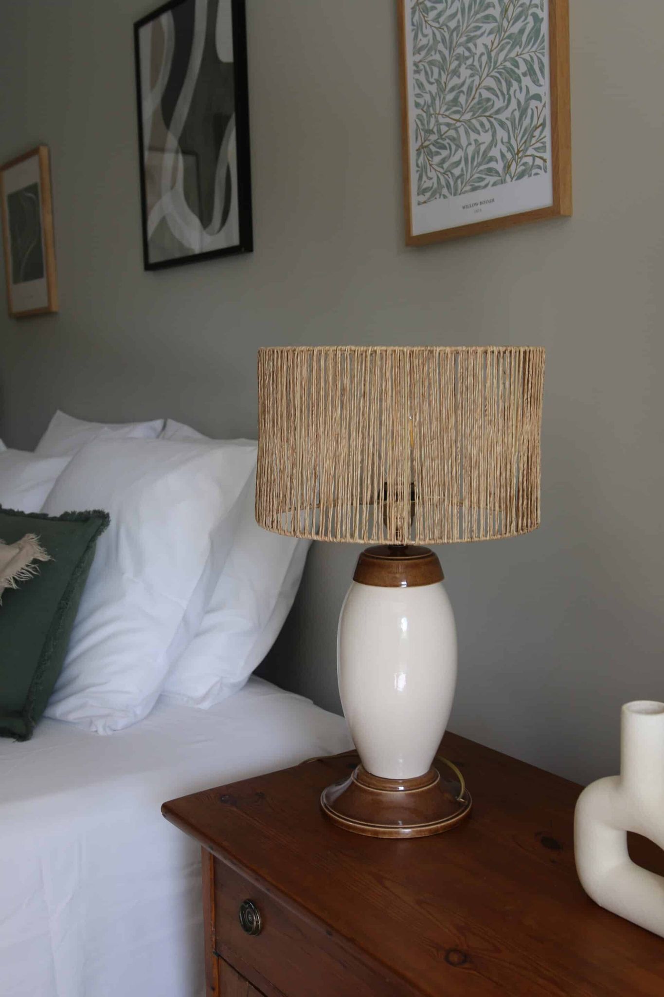Lampe à poser en céramique craquelée, années 80