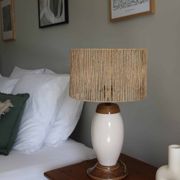 Lampe à poser en céramique craquelée, années 80