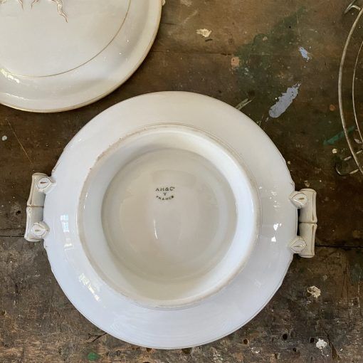 Porcelain soup bowl Alfred Hache & Cie