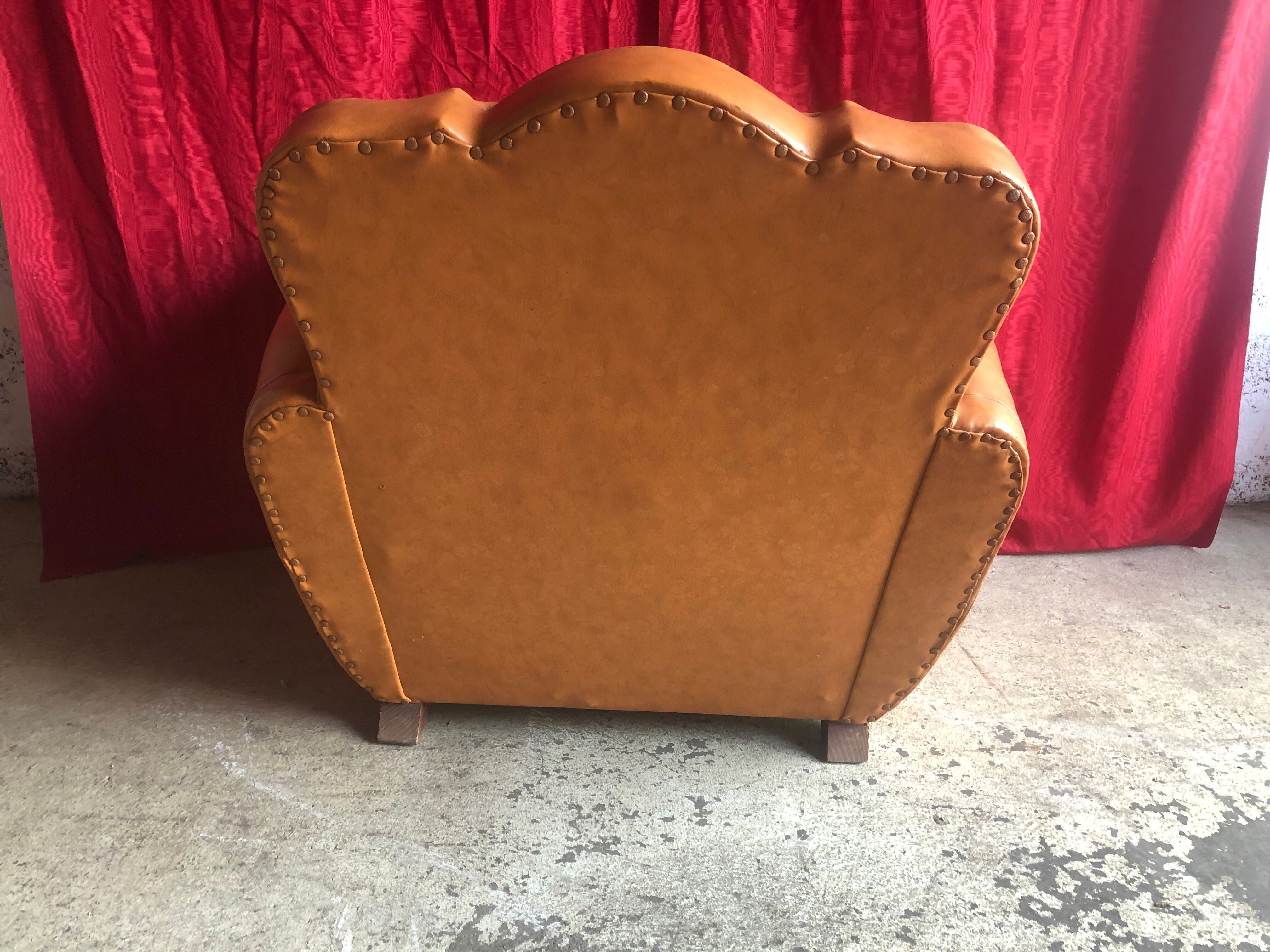 Pair of club armchairs