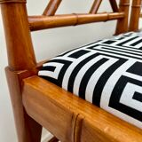 Set of two refurbished Faux Bamboo Chippendale Chairs