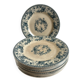 Terre de fer gien 1875 — collection bouquet de roses lot de 10