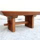 "Scandinavian Low Table "Brutalist", Japandi Style, Solid Teak, 20th Century"