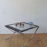 Chrome coffee table from the 1970s.