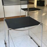 Chrome and scoubidou chairs