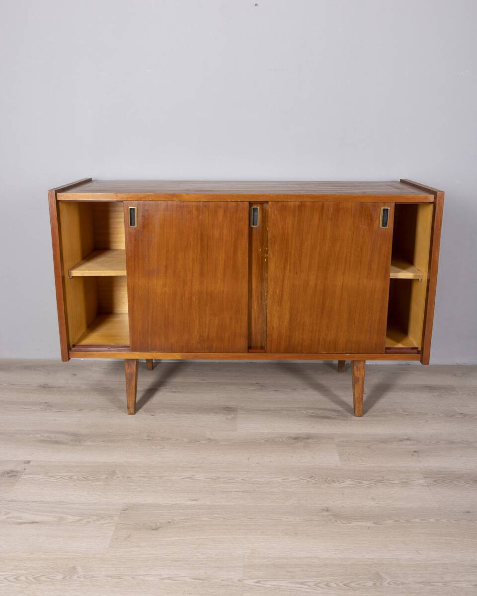 Vintage 1970s teak wood sideboard, Italian design