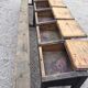 Bureau d'écolier de 3,30 m en bois 7 places