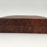 Ancient box, walnut magnifying glass box, early 20th century