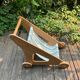 Poussette chariot de marche bébé bois vintage