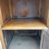Bedside table wood and marble