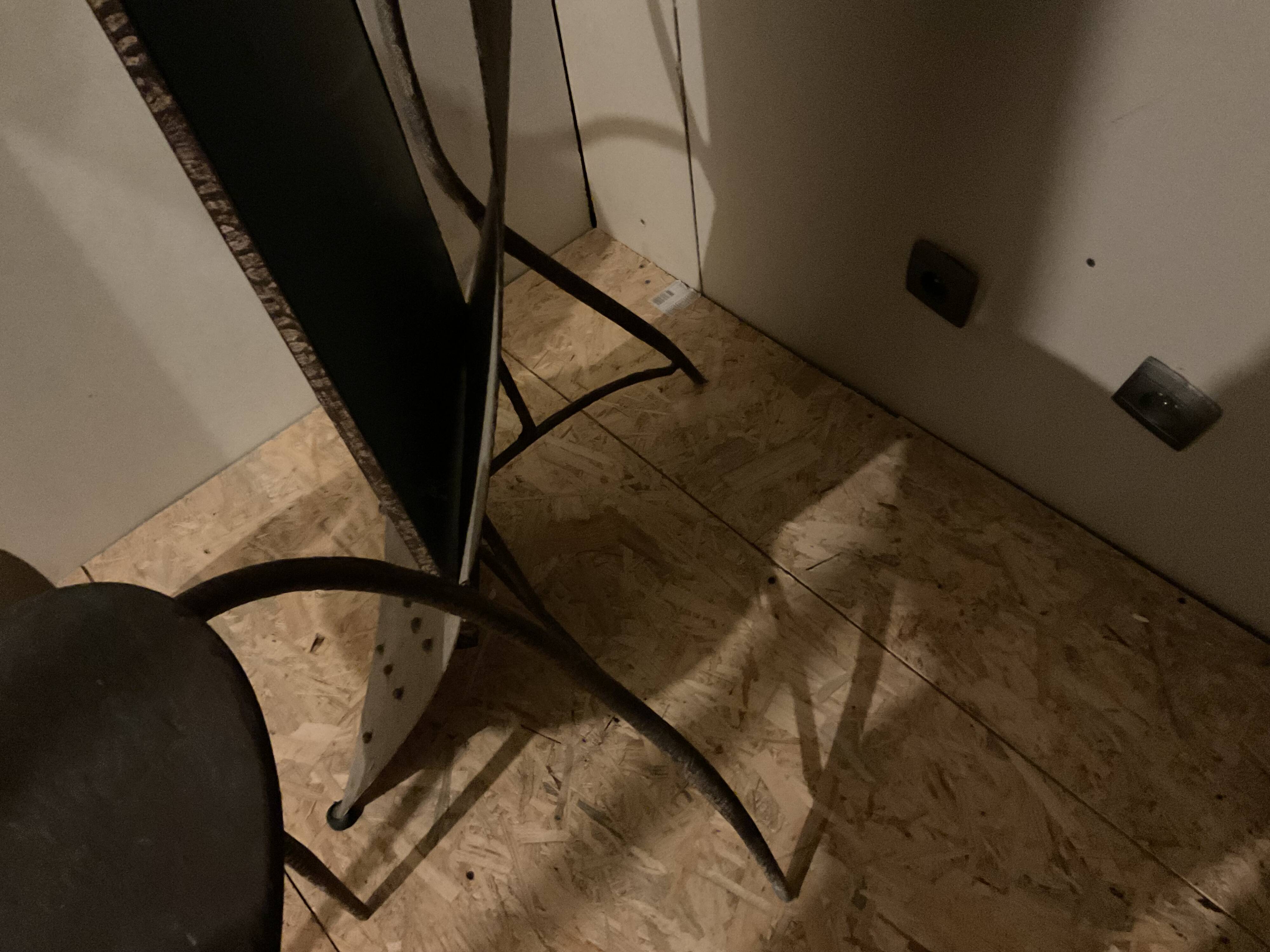 Dressing table coat rack by Roger Landault with its chair.
