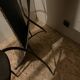 Dressing table coat rack by Roger Landault with its chair.