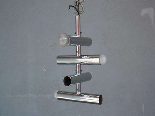 Lustre chromé vintage 1970 design orientable