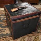 Travel trunk late nineteenth marked "At the start, Paris"