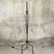 Vintage tripod floor lamp in wrought iron.