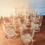 Set 11 glasses blown crystal 1970