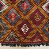 Vintage Turkish Mini Kilim 78x50 cm Wool Small Kelim Runner, shabby Chic