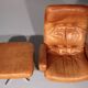Vintage de Sede S 231 Leather armchair & ottoman, Switzerland 1960s