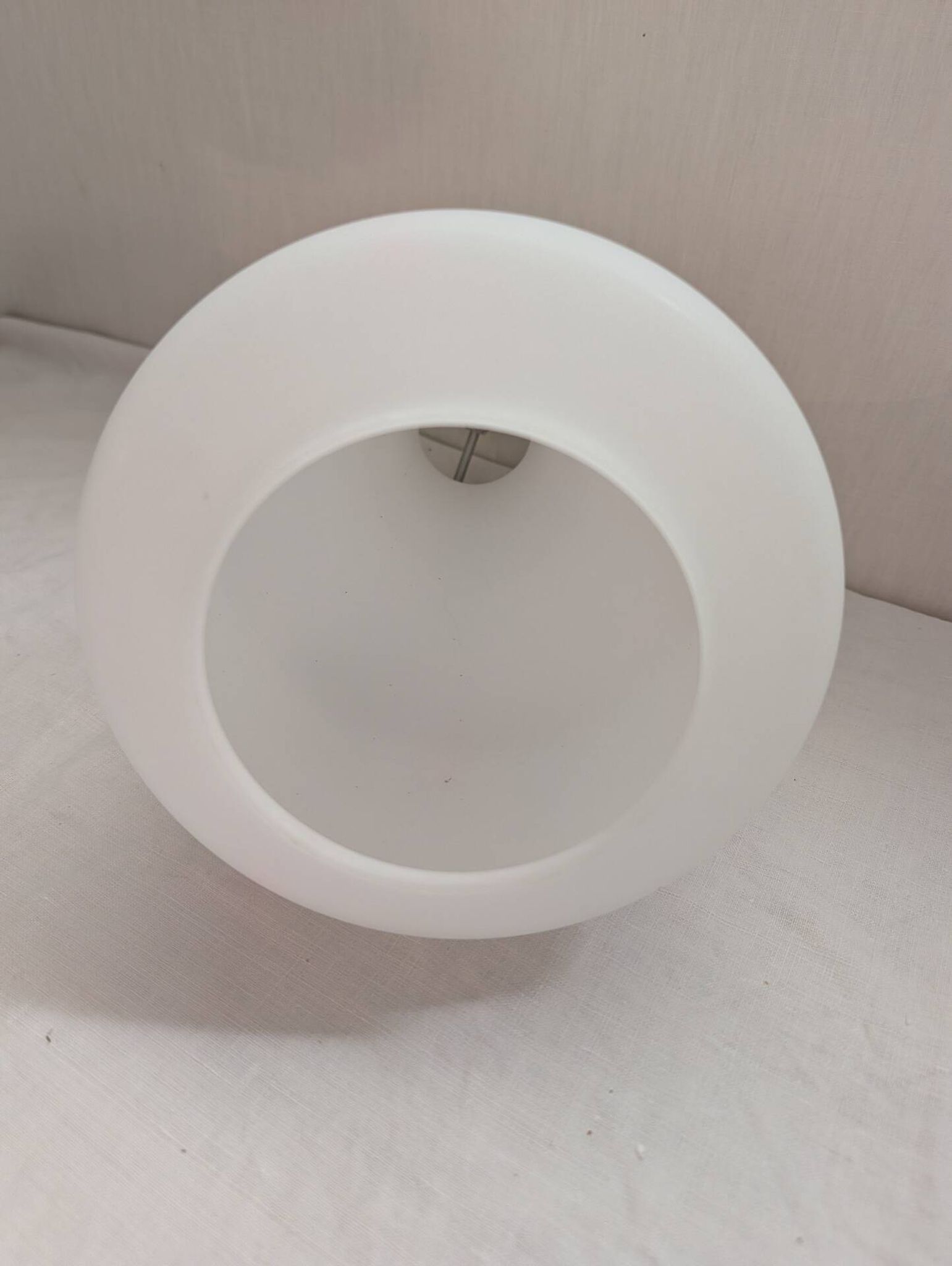 White opaline lampshade from the 1960s