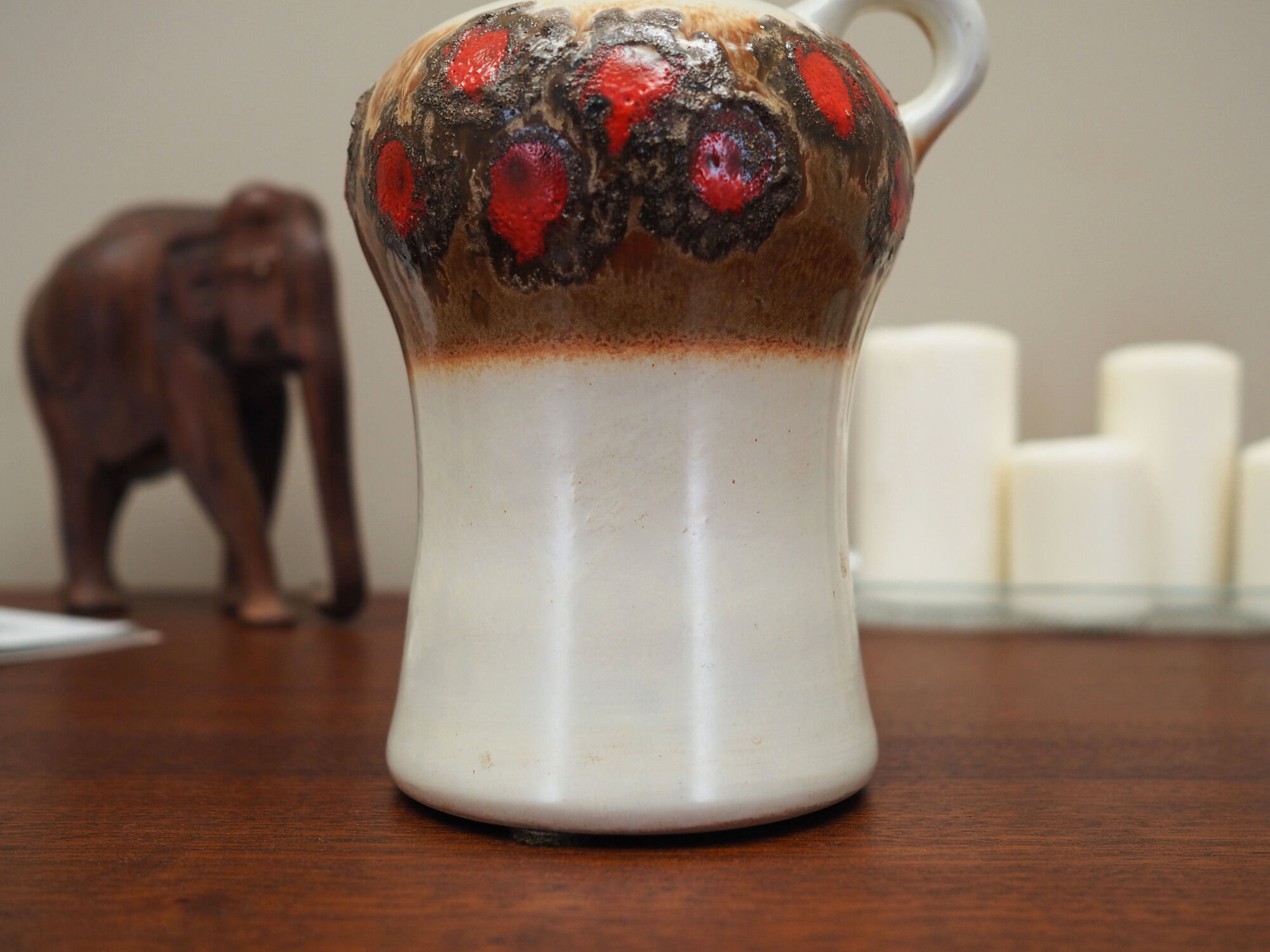 Ceramic jug, German design, 1970s, manufacture: Strehla