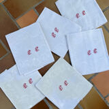Set 6 embroidered napkins