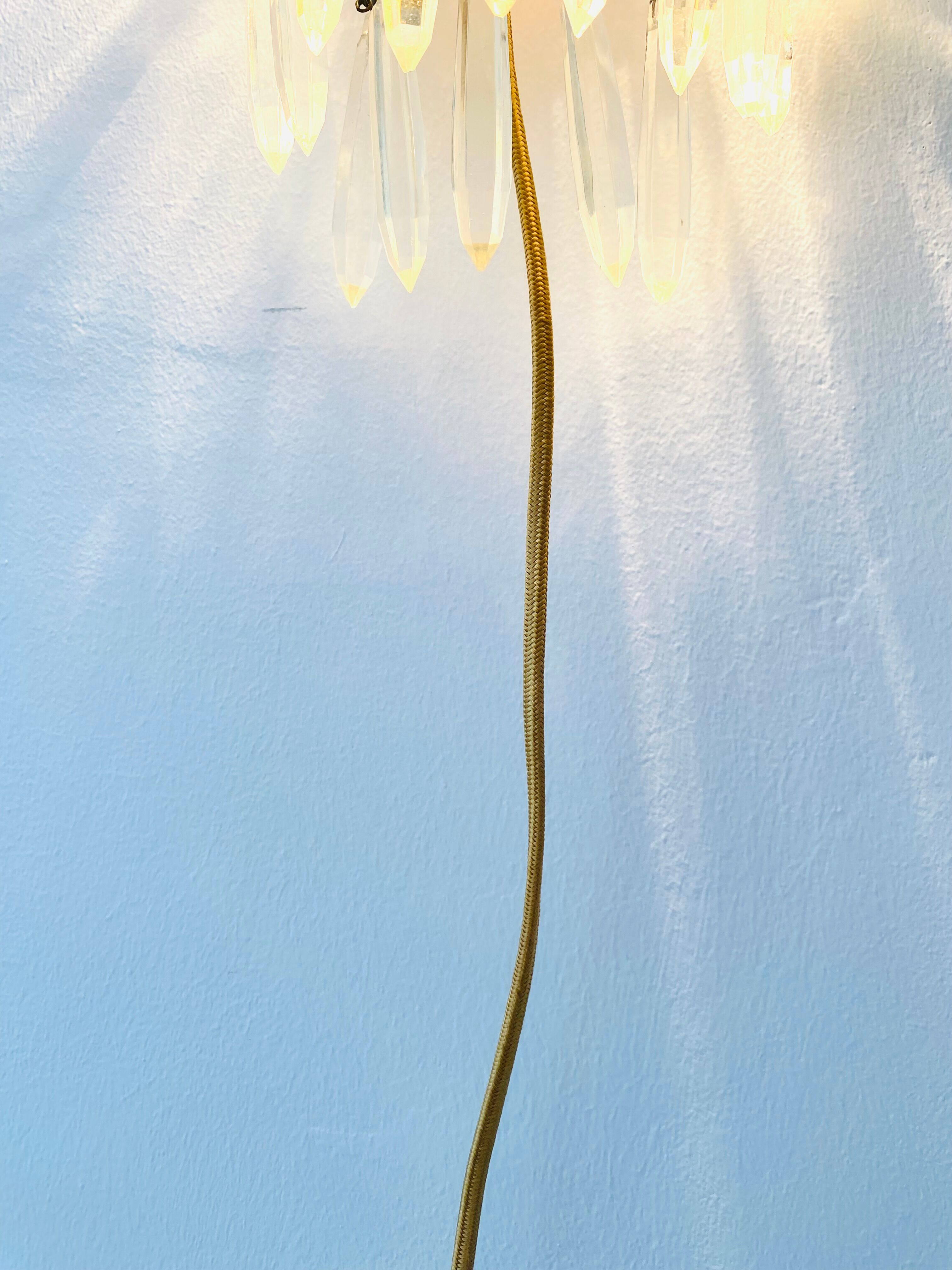 Wall lamp glass, brass, 50s