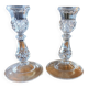 Pair of crystal candlesticks.