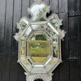 Miroir vénitien en verre de Murano, vers 1930