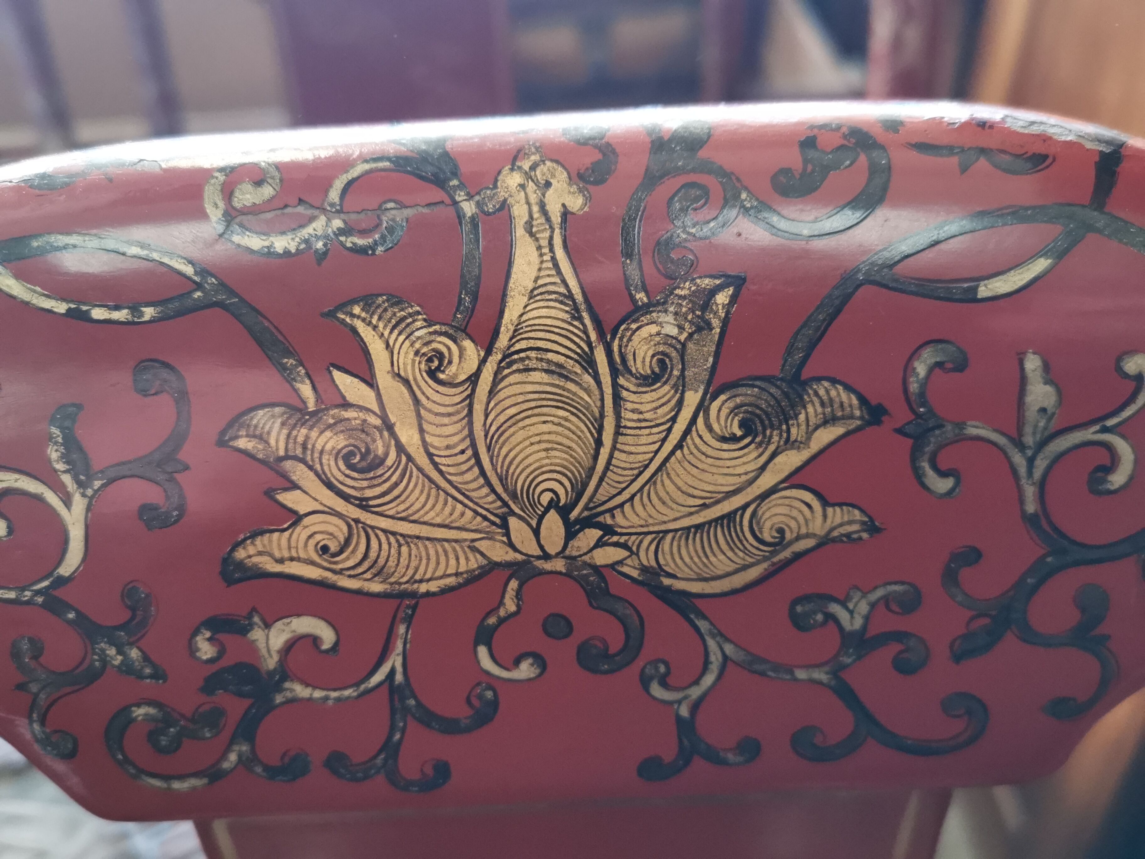 Chaises chinoises du début XXEME siècle en bois laqué