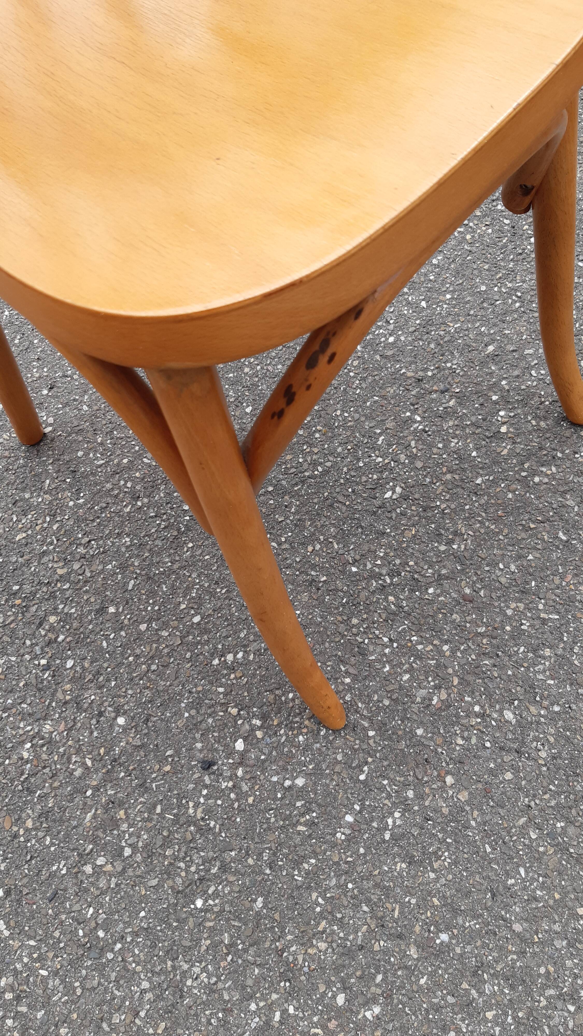 Set of 4 mismatched bistro chairs