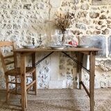 Renovated antique folding work table