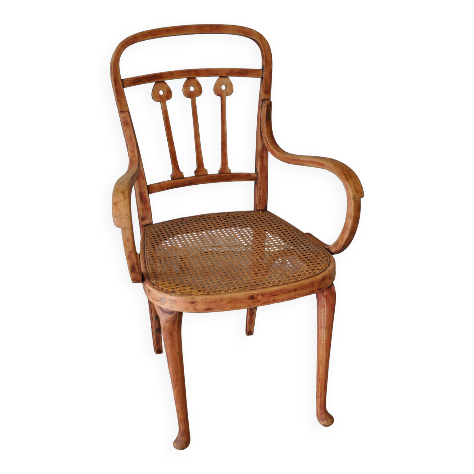 Retro canned armchair.