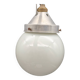 Vintage industrial opaline pendant light