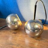 Pair of vintage Space Age pendant wall lights, "Eyeball" model, 1970s