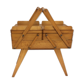Travailleuse couture en bois vintage