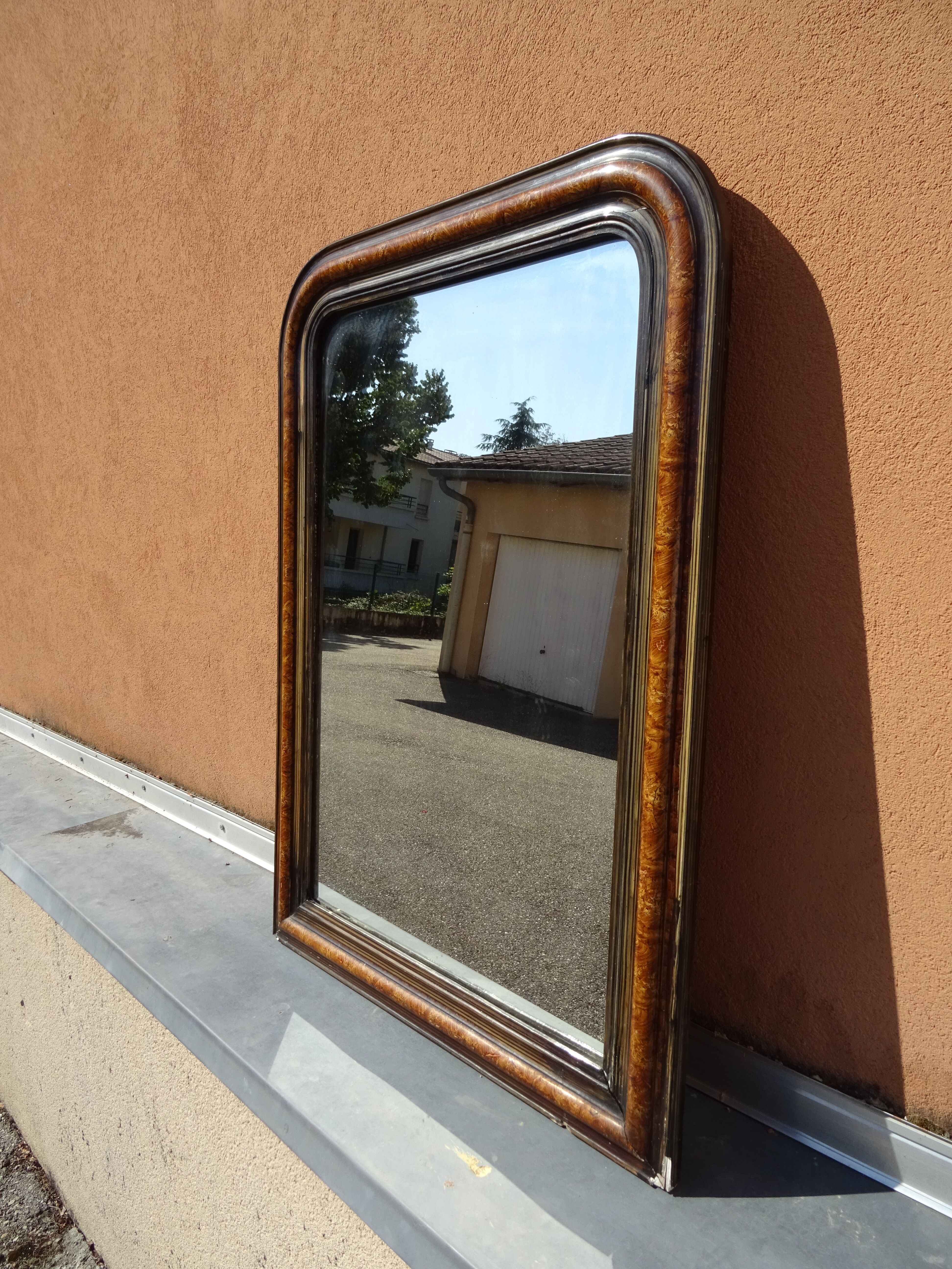 Old Louis Philippe 19th century mirror 89 x 65 cm