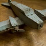 Wooden airplane, 1940s, antique toy