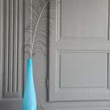 Vase, soliflore bleu en opaline