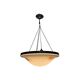 Glass Bowl Pendant Lamp With Marble Motif, 1950s