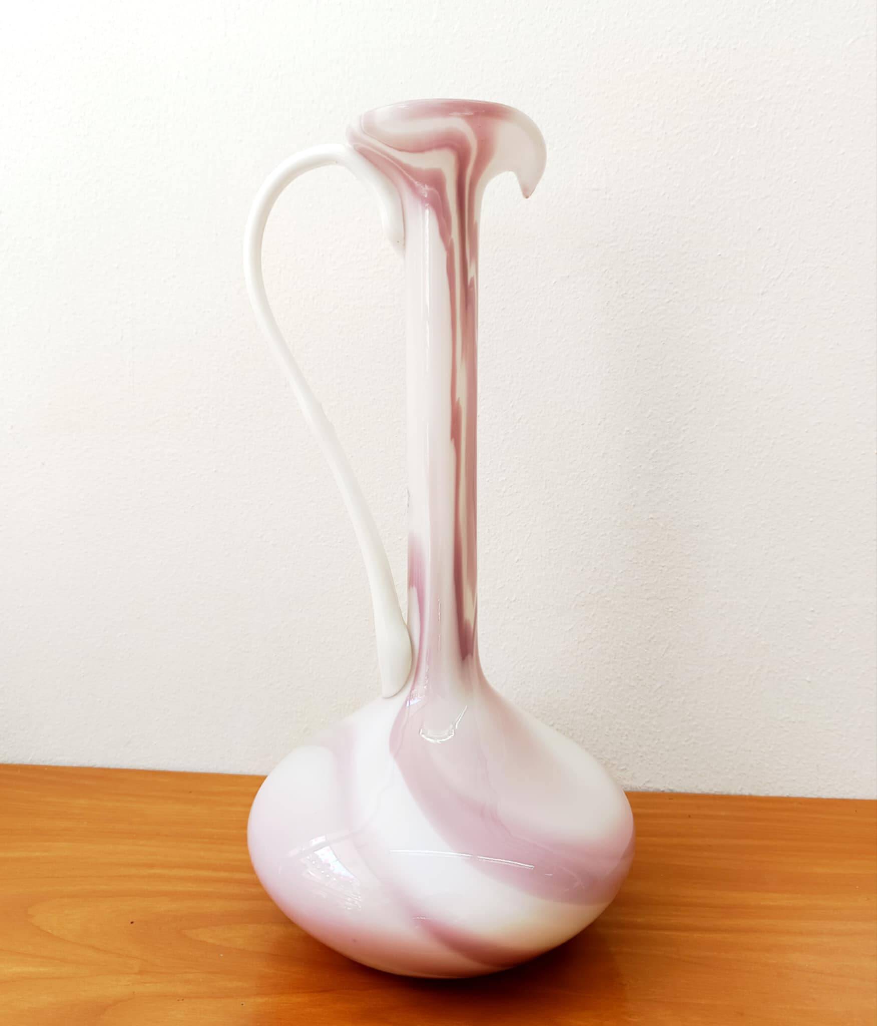 Pink Murano ewer