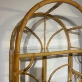Bamboo and glass shelf