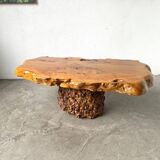 "Free-form" coffee table in solid elm.