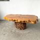 "Free-form" coffee table in solid elm.