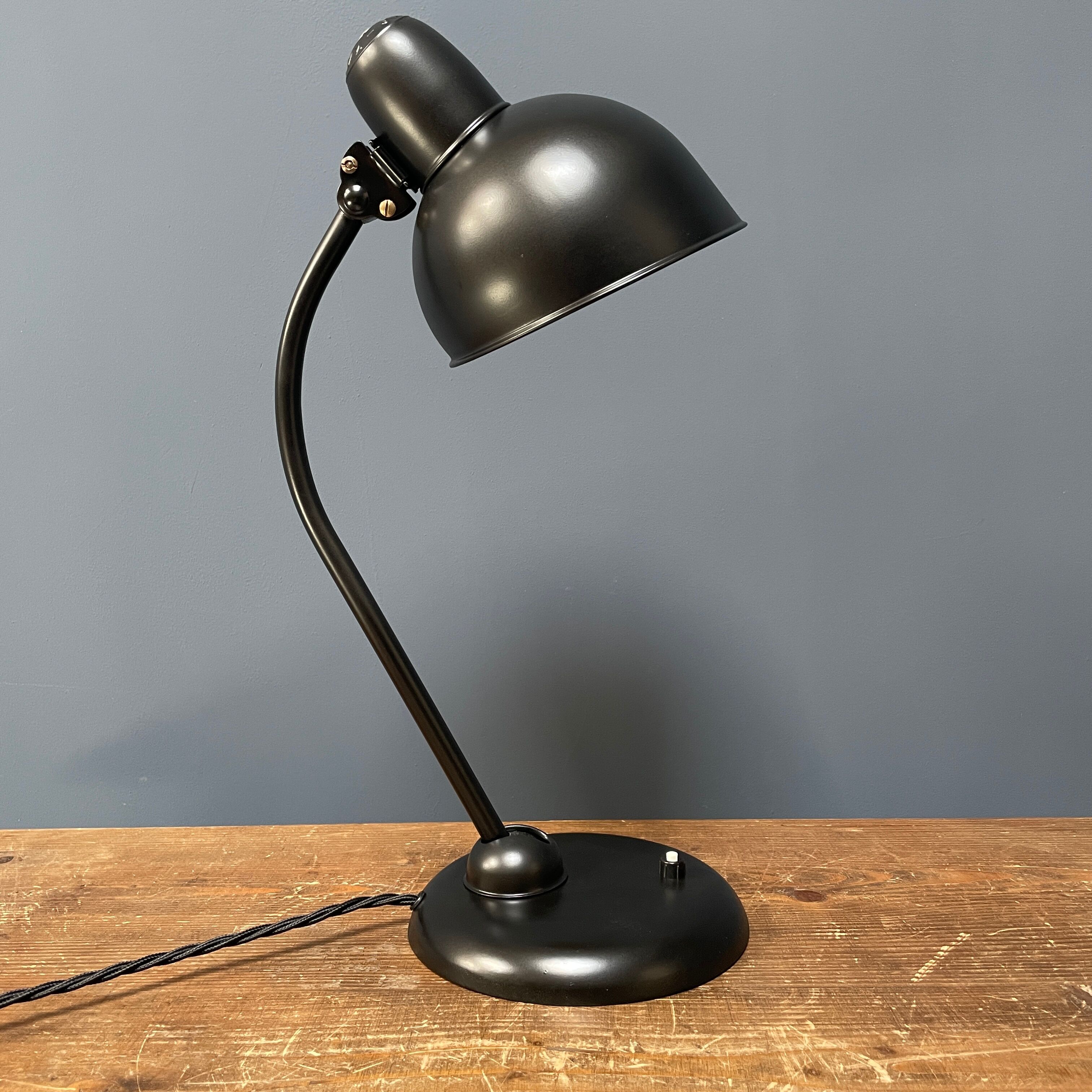 Early kaiser Jdell desk or table lamp model 6556 from the 1930s