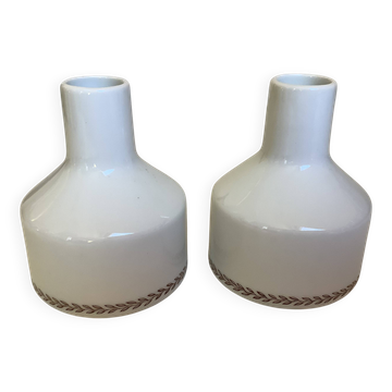 Pair of Bavaria Germany candlestick vases