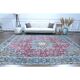 1970s Vintage Persian Handmade Wool Cotton Light Red Area Rug 249x342
